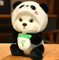 Pluche Teddybeer in Dierenpakje | Zachte Knuffelbeer met Capuchon voor Kinderen en Kinderkamer | Cadeau voor Verjaardag