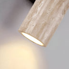 Japandi Travertijn Wandlamp LED met Licht naar Boven en Beneden Natuursteen Wandverlichting met Warme Gloed voor Hal | Slaapkamer en Woonkamer