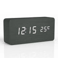 Houten Digitale Wekker met LED Display | Stille Wekker zonder Tikgeluid voor Nachtkastje Bureau en Slaapkamer