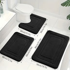 Memory Foam Badmatset met Toiletmat | Zachte Antislip Badmatten Absorberend en Machinewasbaar voor Badkamer en Toilet