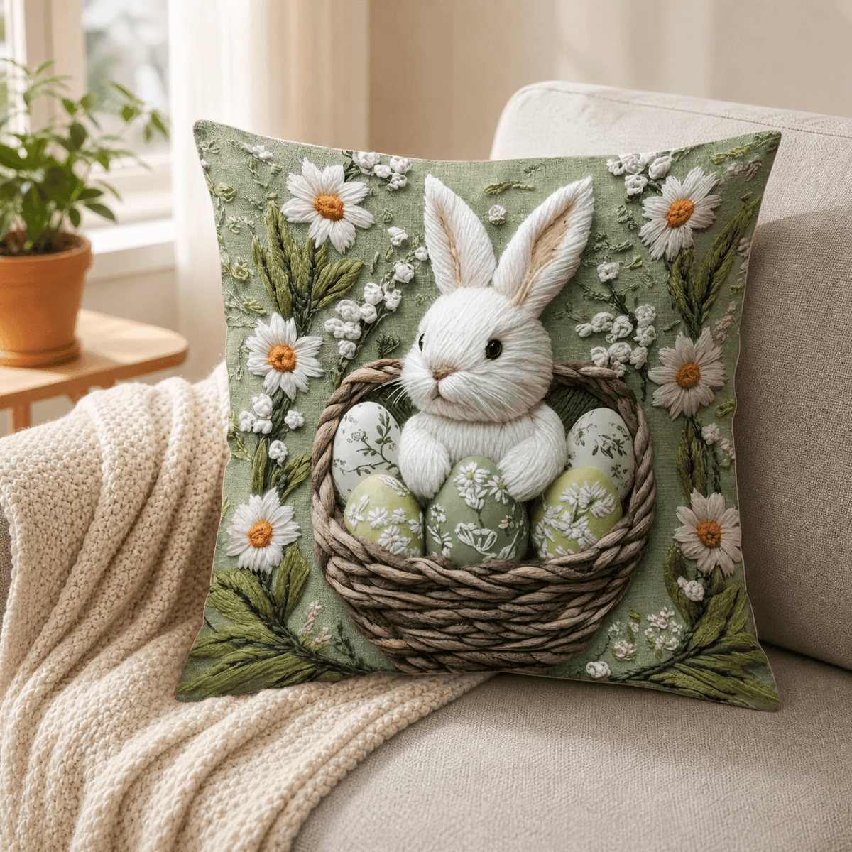 Kussenhoes met Vintage Botanische Print | Sierkussenhoes met Verborgen Rits voor Bank en Bed | Set Kussenhoezen voor Woonkamer