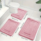 Memory Foam Badmatset met Toiletmat | Zachte Antislip Badmatten Absorberend en Machinewasbaar voor Badkamer en Toilet