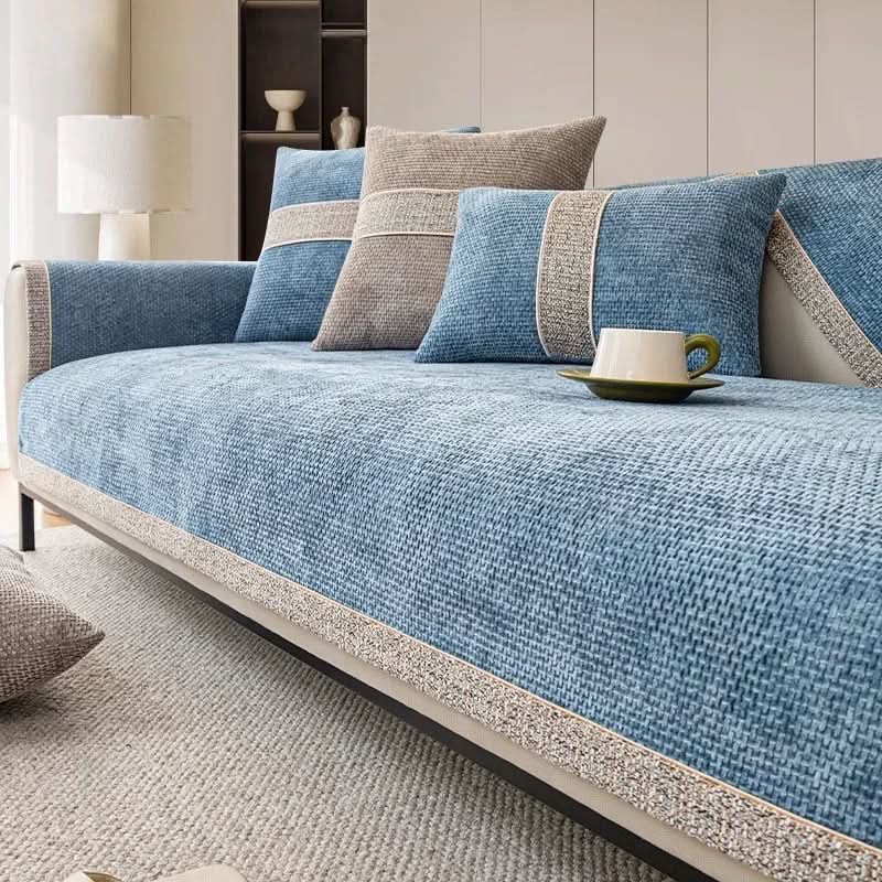 Antislip Bankbeschermer met Linnenstructuur Wasbare Bankhoes per Stuk voor Hoekbank | Tweezitsbank en Fauteuil