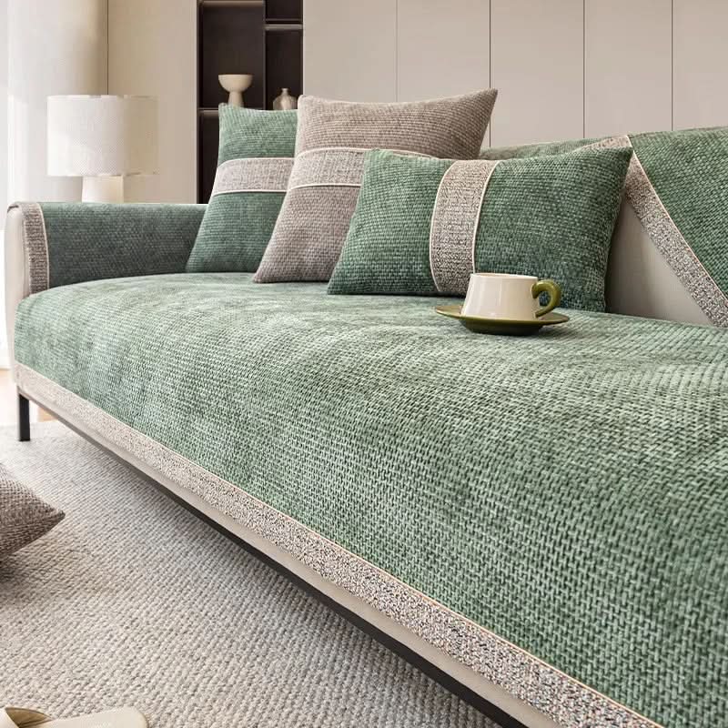 Antislip Bankbeschermer met Linnenstructuur Wasbare Bankhoes per Stuk voor Hoekbank | Tweezitsbank en Fauteuil
