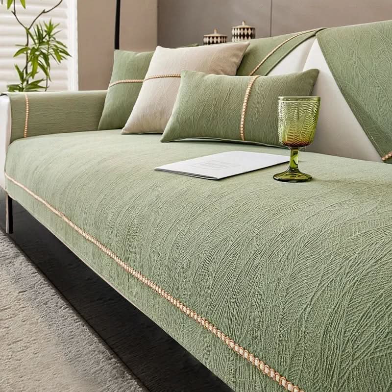 Antislip Bankbeschermer met Linnenstructuur Wasbare Bankhoes per Stuk voor Hoekbank | Tweezitsbank en Fauteuil