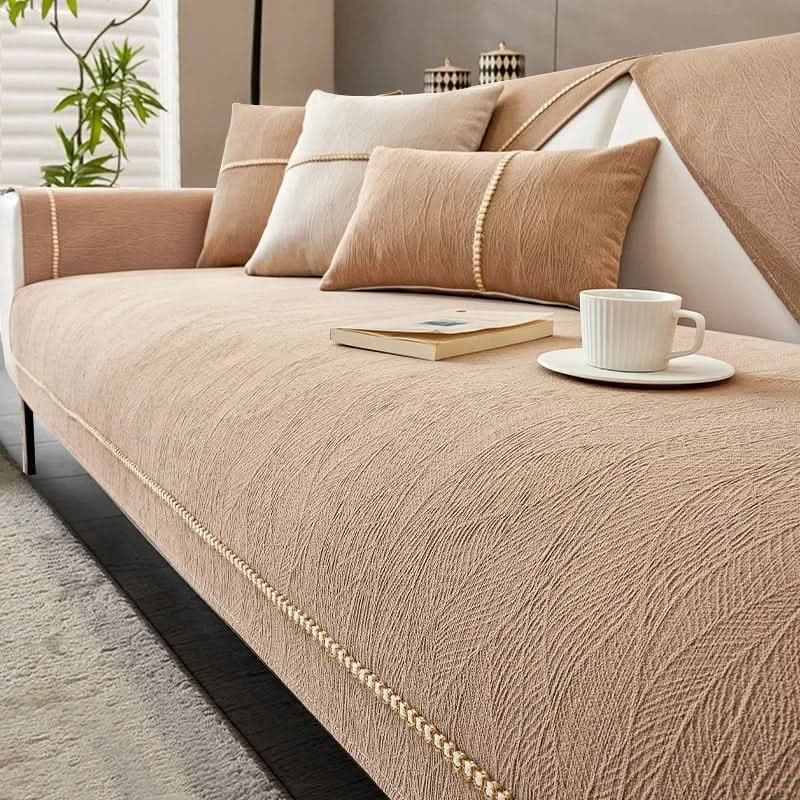 Antislip Bankbeschermer met Linnenstructuur Wasbare Bankhoes per Stuk voor Hoekbank | Tweezitsbank en Fauteuil