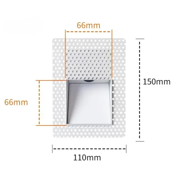 Inbouw LED Wandlamp met Bewegingssensor Randloze Traplamp met Geperforeerd Paneel en Zacht Licht naar Beneden voor Trap | Hal en Gang