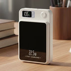 Dunne Magnetische Powerbank met Display | Draadloze Powerbank voor Smartphone | Compacte Externe Batterij voor Onderweg