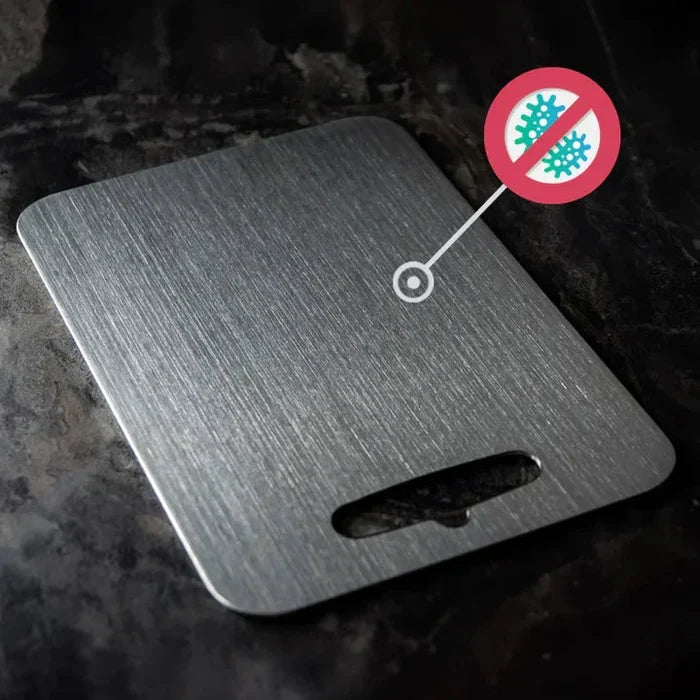 Titanium Snijplank Niet Poreuze Metalen Keukensnijplank met Handgreep Geur- en Vlekbestendig voor Vlees | Vis en Groenten
