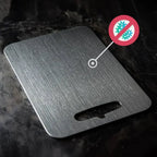 Titanium Snijplank Niet Poreuze Metalen Keukensnijplank met Handgreep Geur- en Vlekbestendig voor Vlees | Vis en Groenten