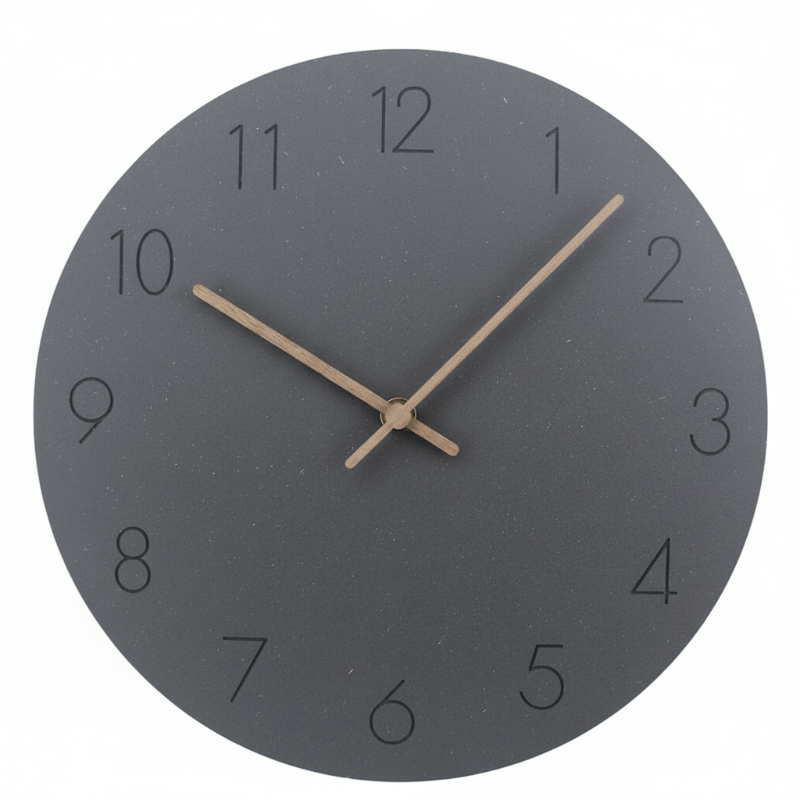 Moderne Wandklok met Stil Uurwerk Scandinavische Klok zonder Tikken met Houten Wijzers Minimalistische Klok voor Woonkamer | Slaapkamer en Kantoor