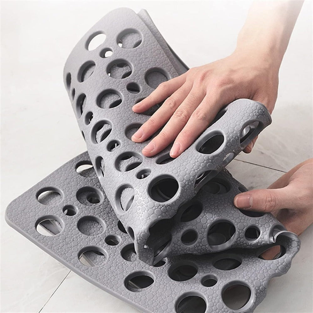 Antislip Douchemat met Zuignappen en Afvoergaten | Flexibele Badkuipmat voor Douche en Bad | Eenvoudig Schoon te Maken Badmat voor Badkamer