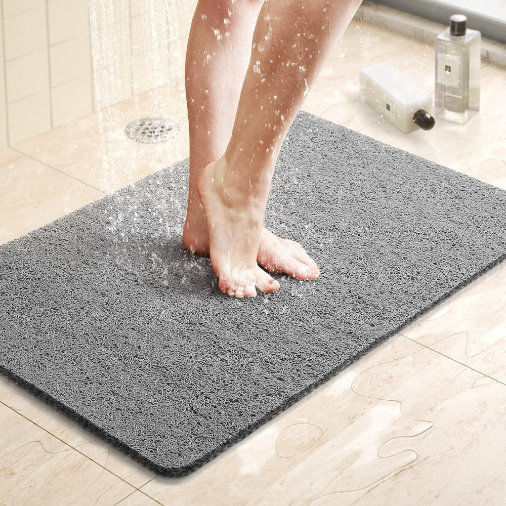Antislip Douchemat op Maat te Knippen | Zachte Badmat met Snelle Waterafvoer | Machinewasbare Badkamermat voor Douche en Bad