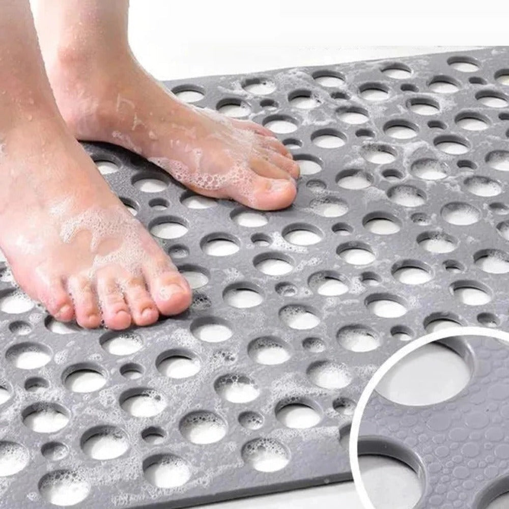 Antislip Douchemat met Zuignappen en Afvoergaten | Flexibele Badkuipmat voor Douche en Bad | Eenvoudig Schoon te Maken Badmat voor Badkamer
