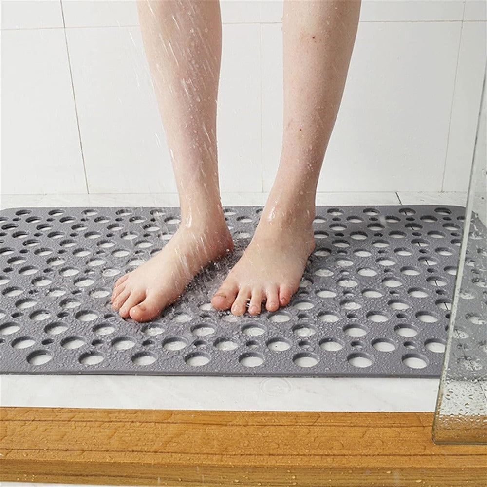 Antislip Douchemat met Zuignappen en Afvoergaten | Flexibele Badkuipmat voor Douche en Bad | Eenvoudig Schoon te Maken Badmat voor Badkamer