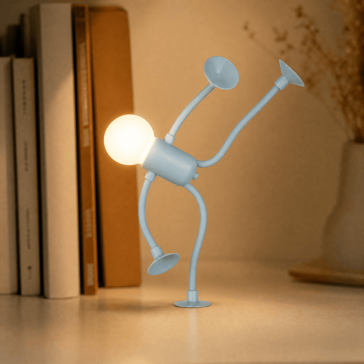 Buigbaar LED Nachtlampje in Poppetjesvorm | Draadloos Sfeerlampje op Batterijen voor Nachtkastje | Bureau en Boekenkast
