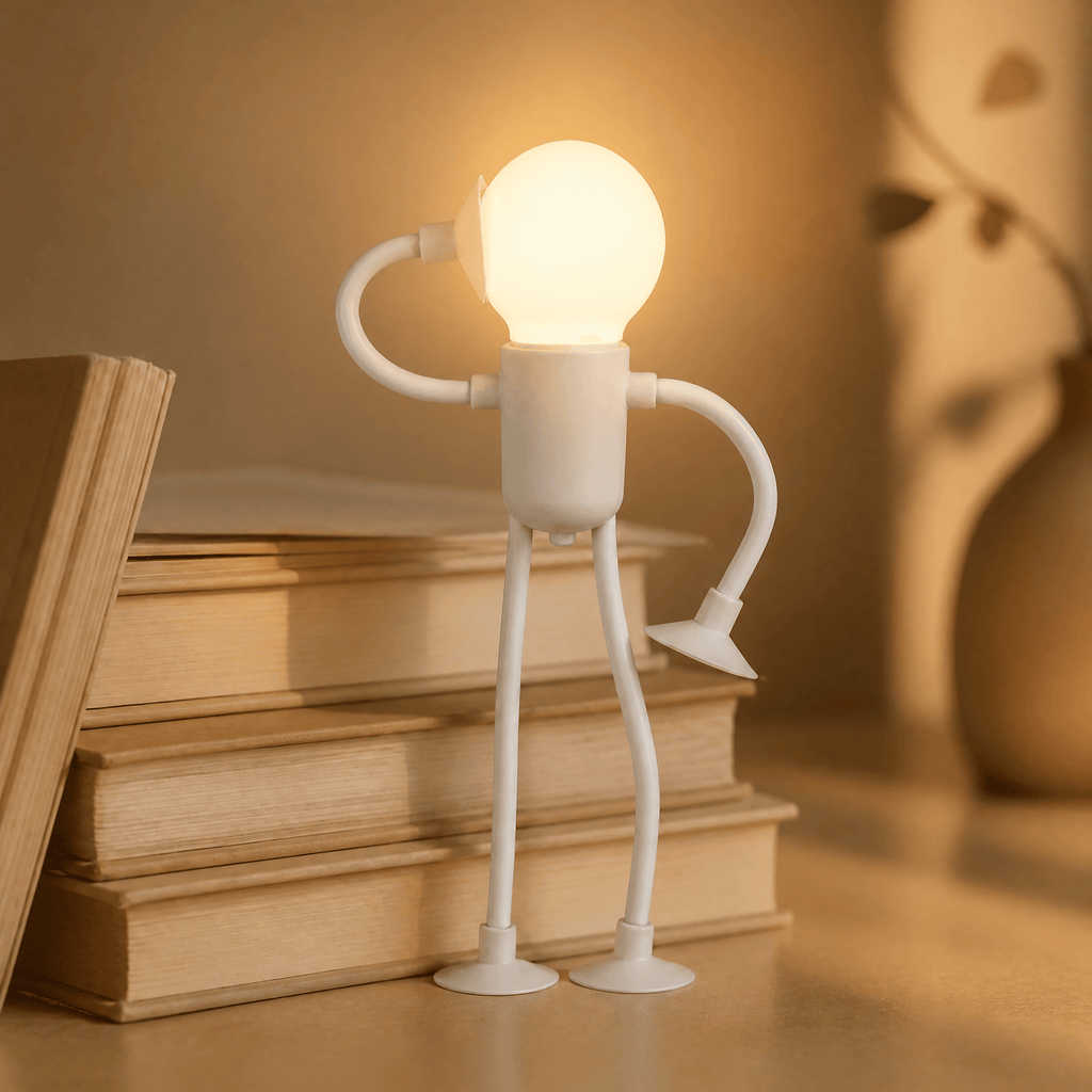 Buigbaar LED Nachtlampje in Poppetjesvorm | Draadloos Sfeerlampje op Batterijen voor Nachtkastje | Bureau en Boekenkast
