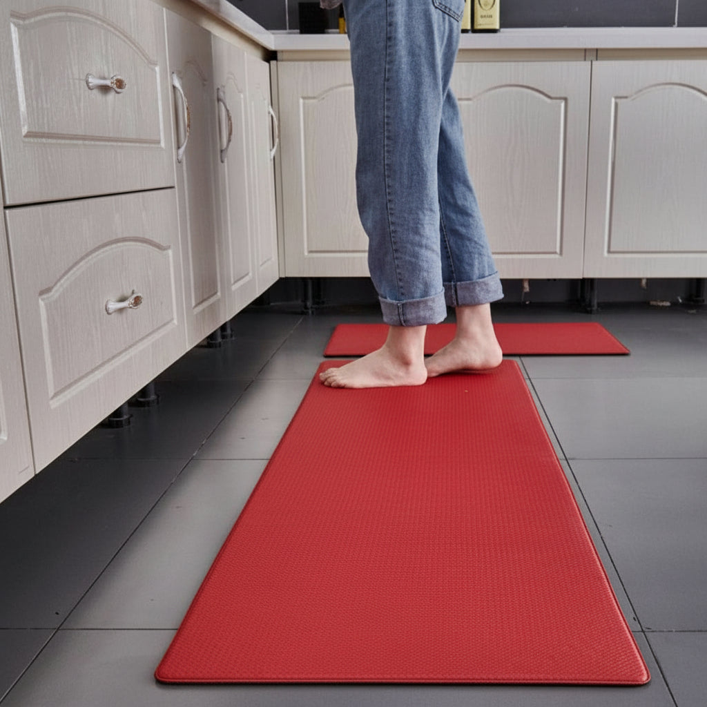 Anti-Vermoeidheid Keukenmat van PU Antislip Keukenloper Water- en Vuilafstotend voor Keuken | Wasruimte en Staande Werkplek